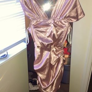 Small size champagne colored dress